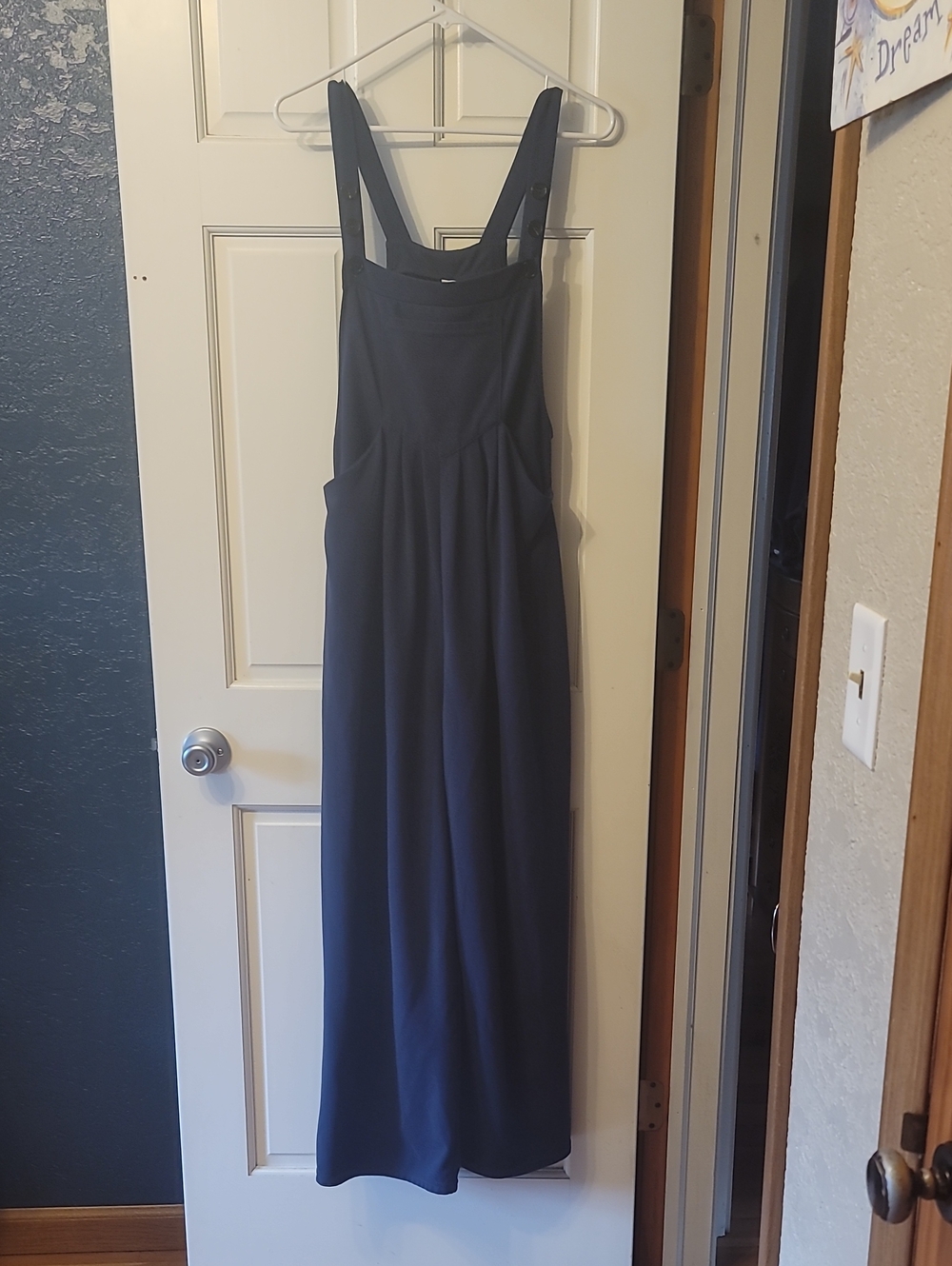 HALARA Navy Blue Jumpsuit with Wide Straps